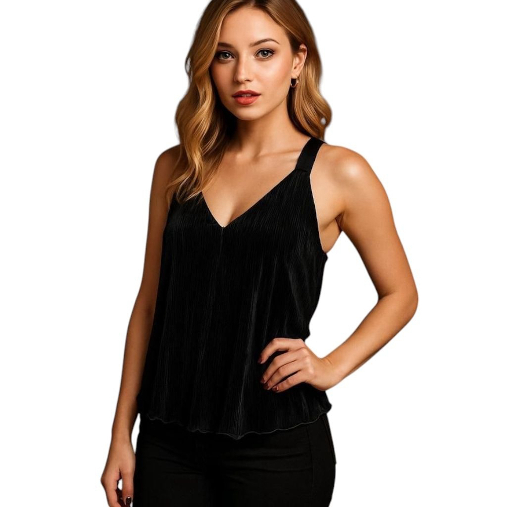 Banana Republic Black Textured Tank Top Blouse XS